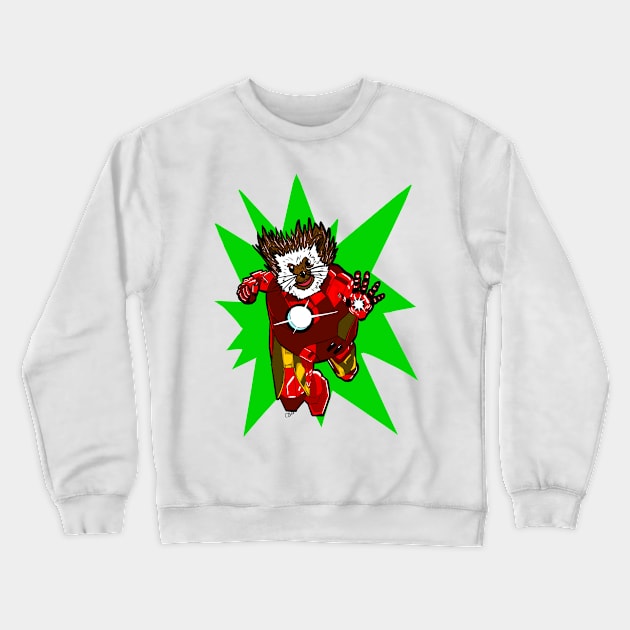 Iron Hedgehog Crewneck Sweatshirt by Art by Some Beach